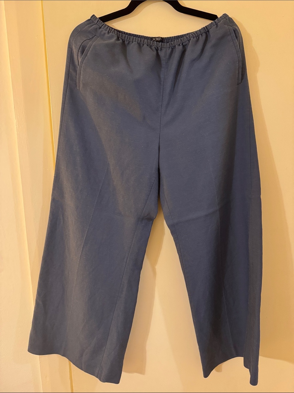 J. Crew Wide-Leg Easy Pants in Slate Blue